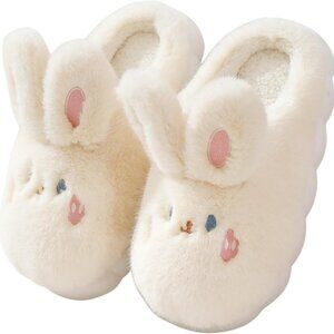 Women's Plush Cotton Indoor Slippers Non-Slip Thick Sole Winter Warm Shoes